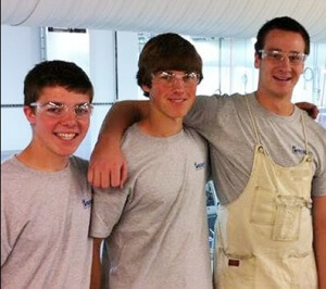 The "Three Amigos," Bob Dall, Brad Killen, and Jon Stopple during their summer of 2013 internship.